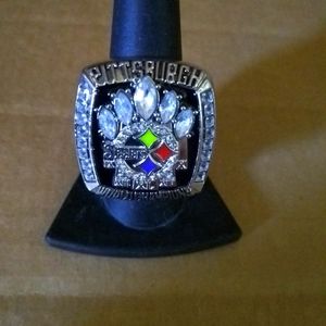 Pittsburgh Steelers Hines Ward Championship Ring Silver Size 11 and dust bag